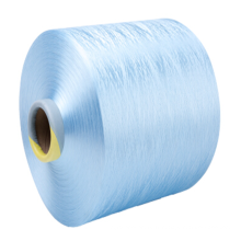 Nouveau fil de polyester pré-orienté recyclé teint